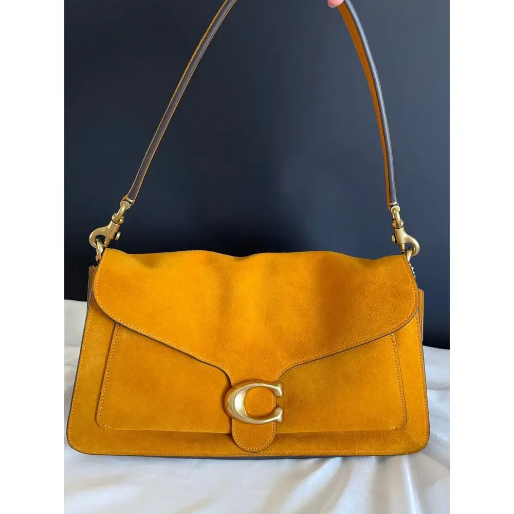 Coach Suede Tabby Shoulder Bag 36 in Orange/Marigold - CEM12 - Picture 3 of 12